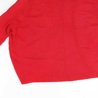 JUST ELEGANCE Womens Red   Cardigan Jumper Size M