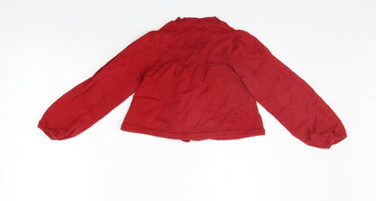 Adams Kids Girls Red   Cardigan Jumper Size 8 Years