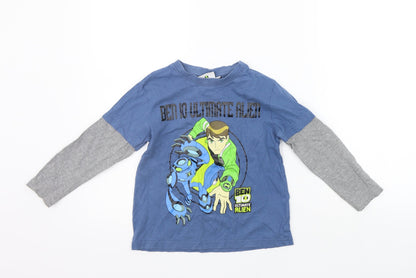 TvMania Girls Blue   Basic T-Shirt Size 6 Years