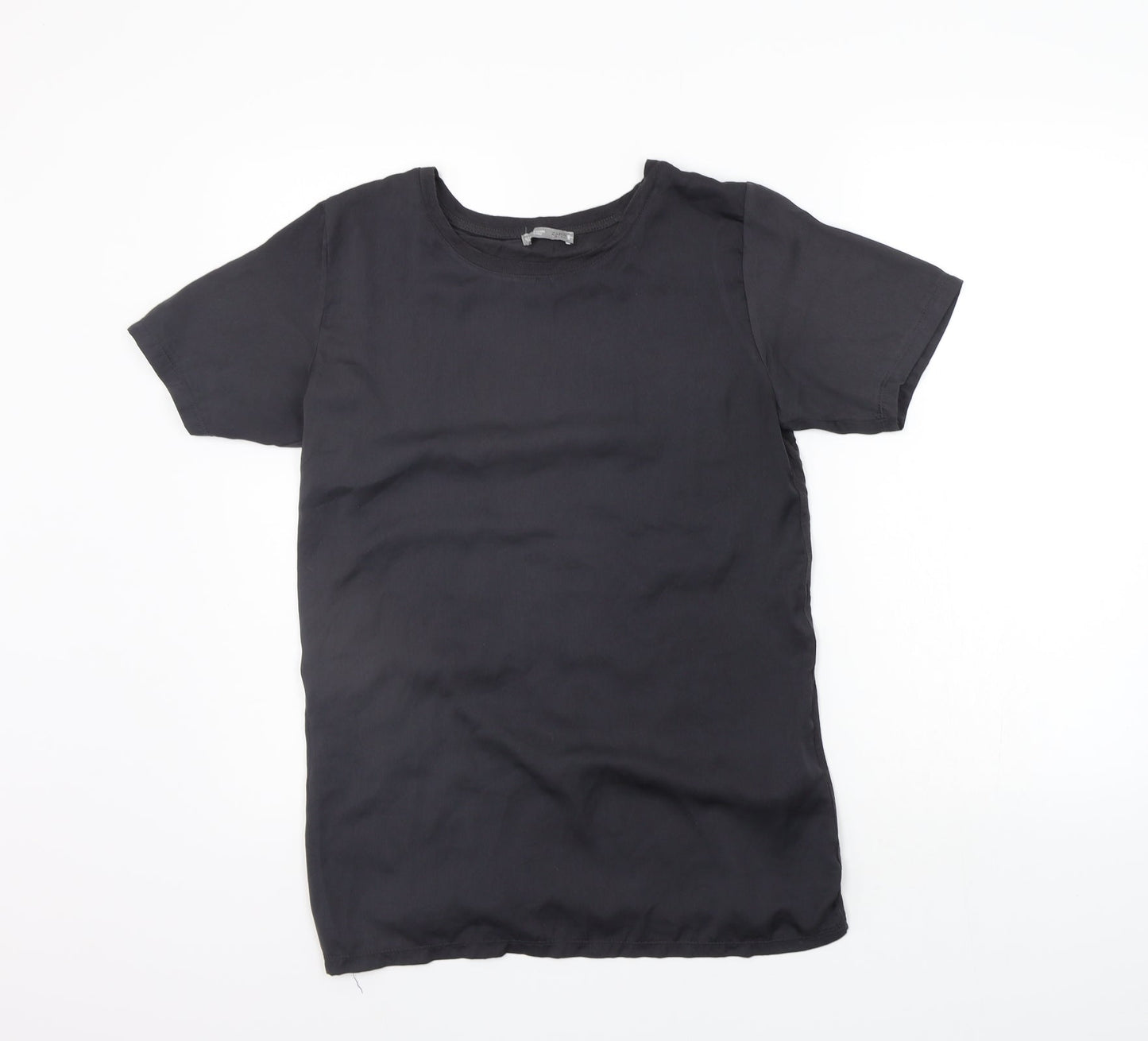 Womens UK Size S Zara Grey Basic T-Shirt