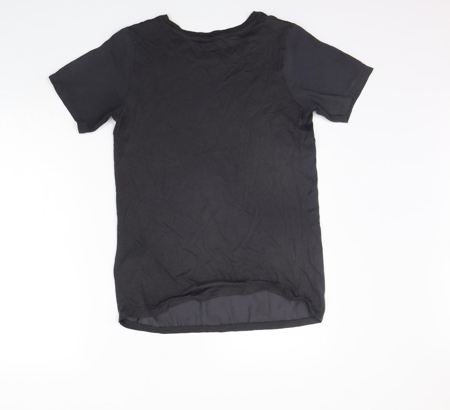 Womens UK Size S Zara Grey Basic T-Shirt
