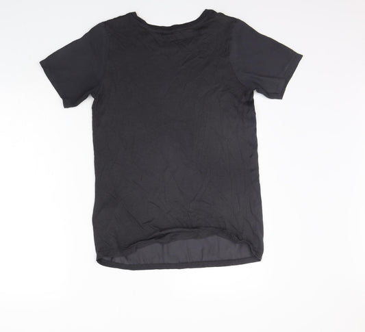 Womens UK Size S Zara Grey Basic T-Shirt