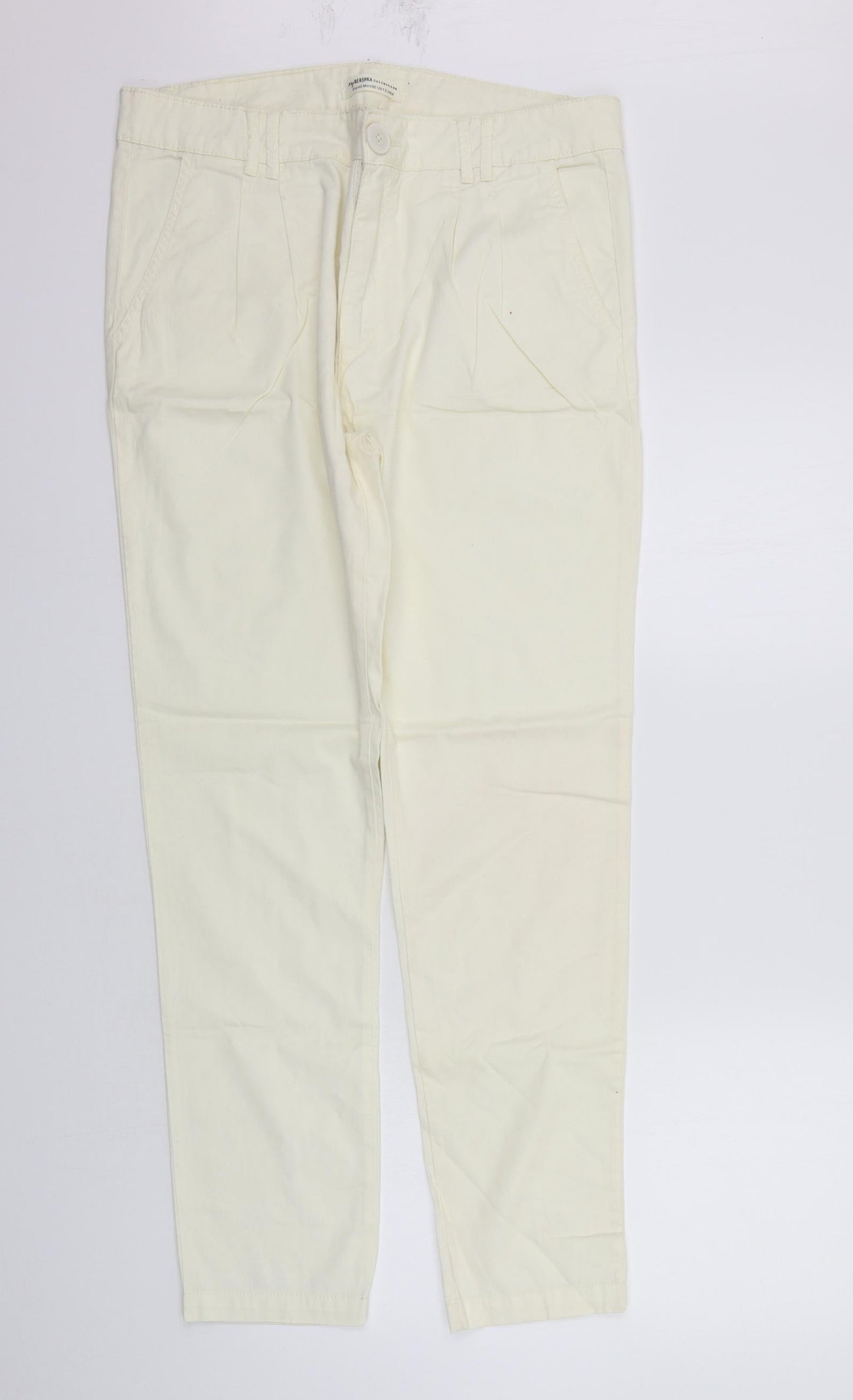 Womens UK Size 12 Berksha Regular Fit  White Trousers