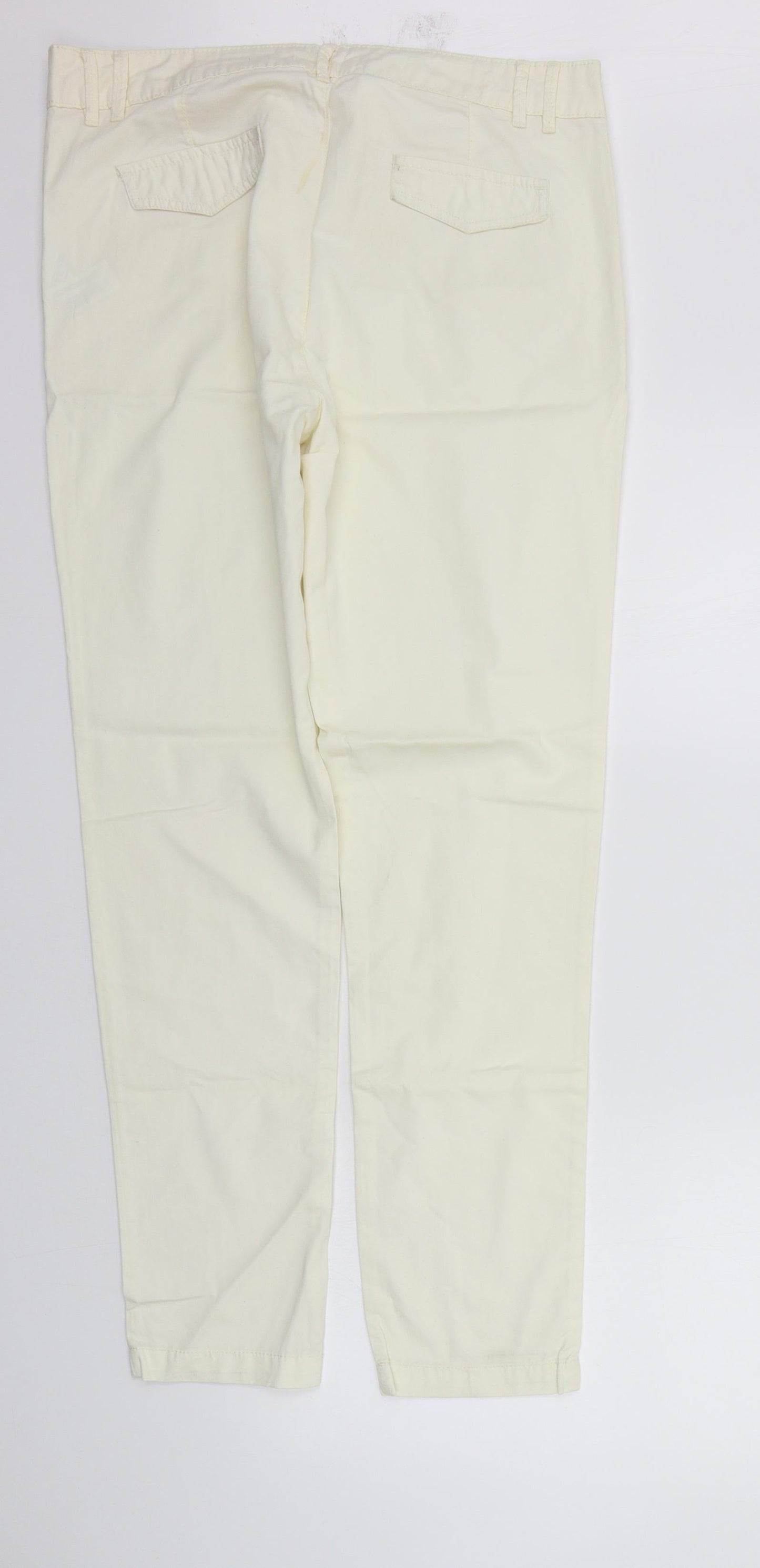 Womens UK Size 12 Berksha Regular Fit  White Trousers