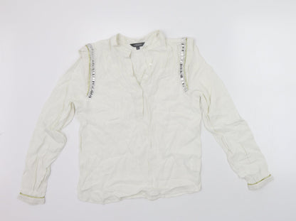Womens UK Size 12 LIMITED COLLECTION White Basic T-Shirt
