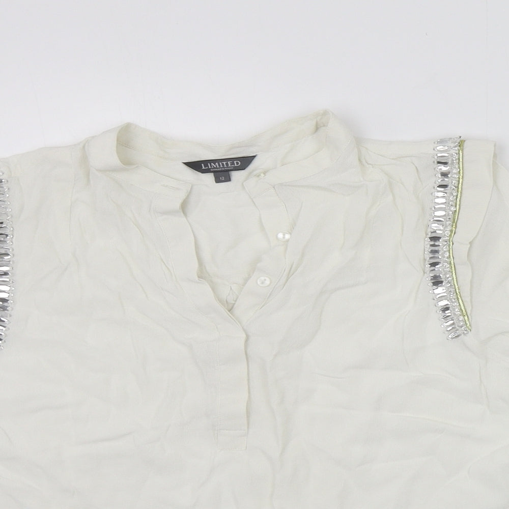 Womens UK Size 12 LIMITED COLLECTION White Basic T-Shirt
