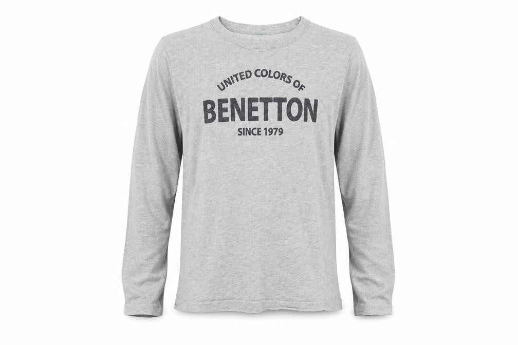 United Colours of Benetton Boys Grey   Basic T-Shirt Size M