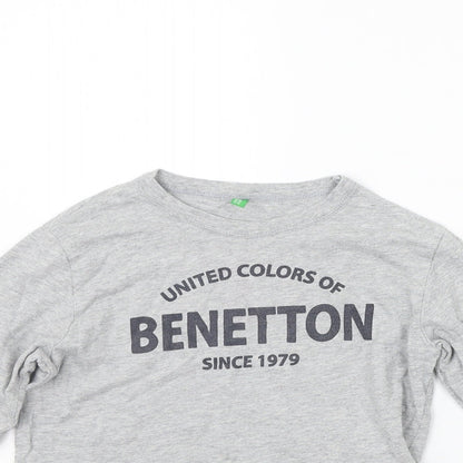 United Colours of Benetton Boys Grey   Basic T-Shirt Size M