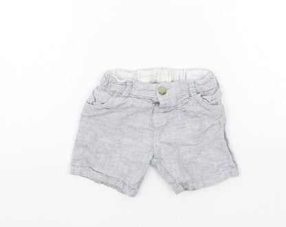 Matalan Girls Grey Striped  Chino Shorts Size 3-4 Years