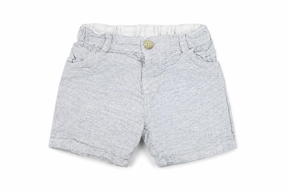 Matalan Girls Grey Striped  Chino Shorts Size 3-4 Years