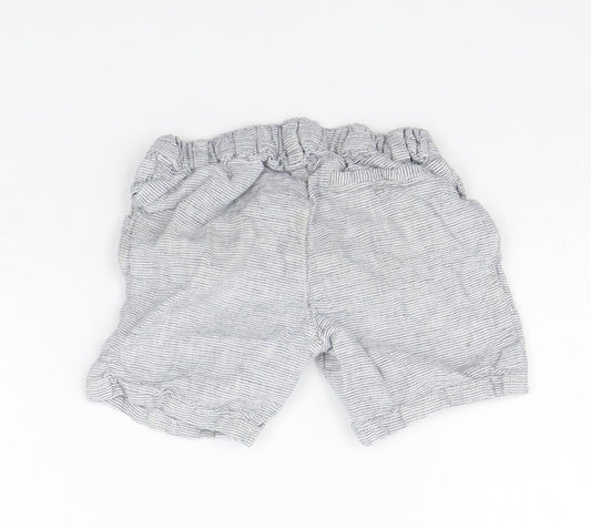 Matalan Girls Grey Striped  Chino Shorts Size 3-4 Years