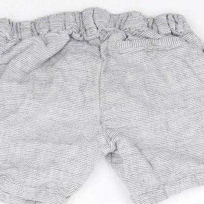 Matalan Girls Grey Striped  Chino Shorts Size 3-4 Years