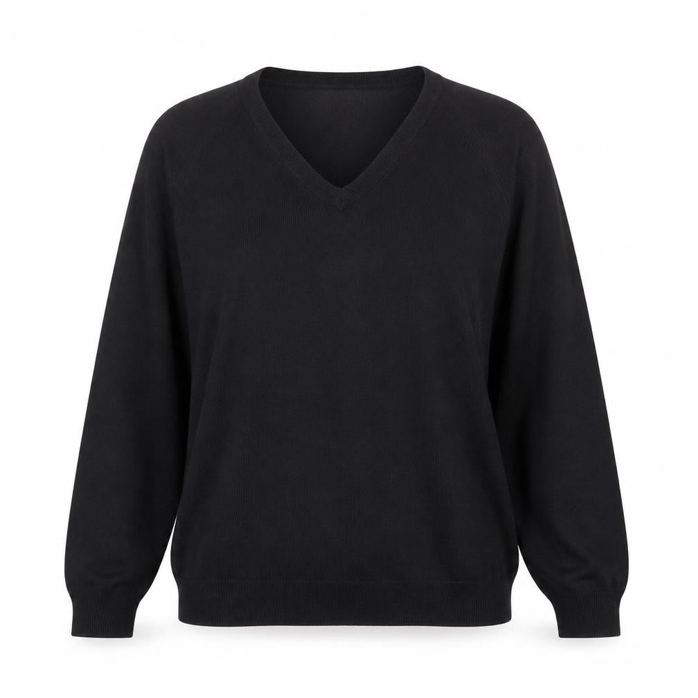 Womens UK Size M Essentials Black Pullover Jumper