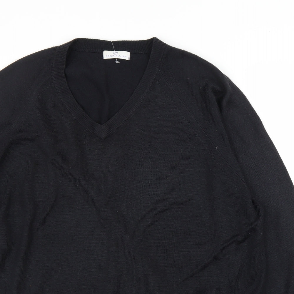 Womens UK Size M Essentials Black Pullover Jumper