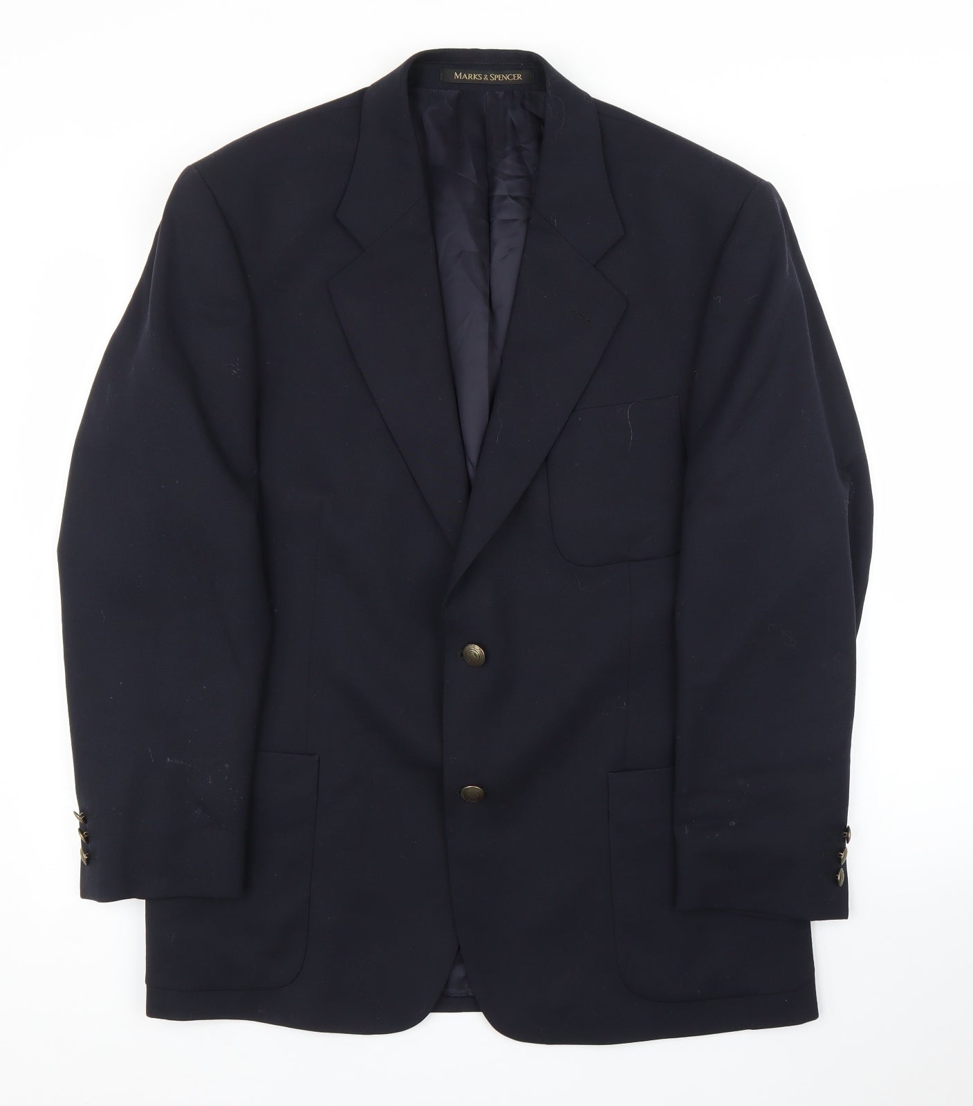 Mens UK Size 40 M&S Regular Blue Suit Jacket