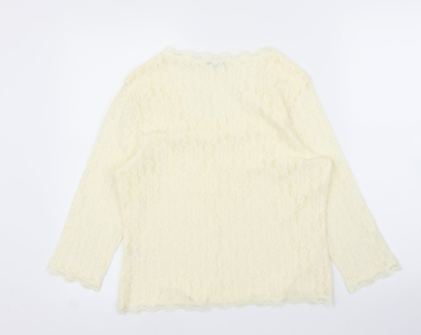 Womens UK Size M Precis Ivory Basic Blouse