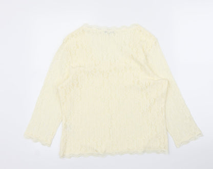 Womens UK Size M Precis Ivory Basic Blouse