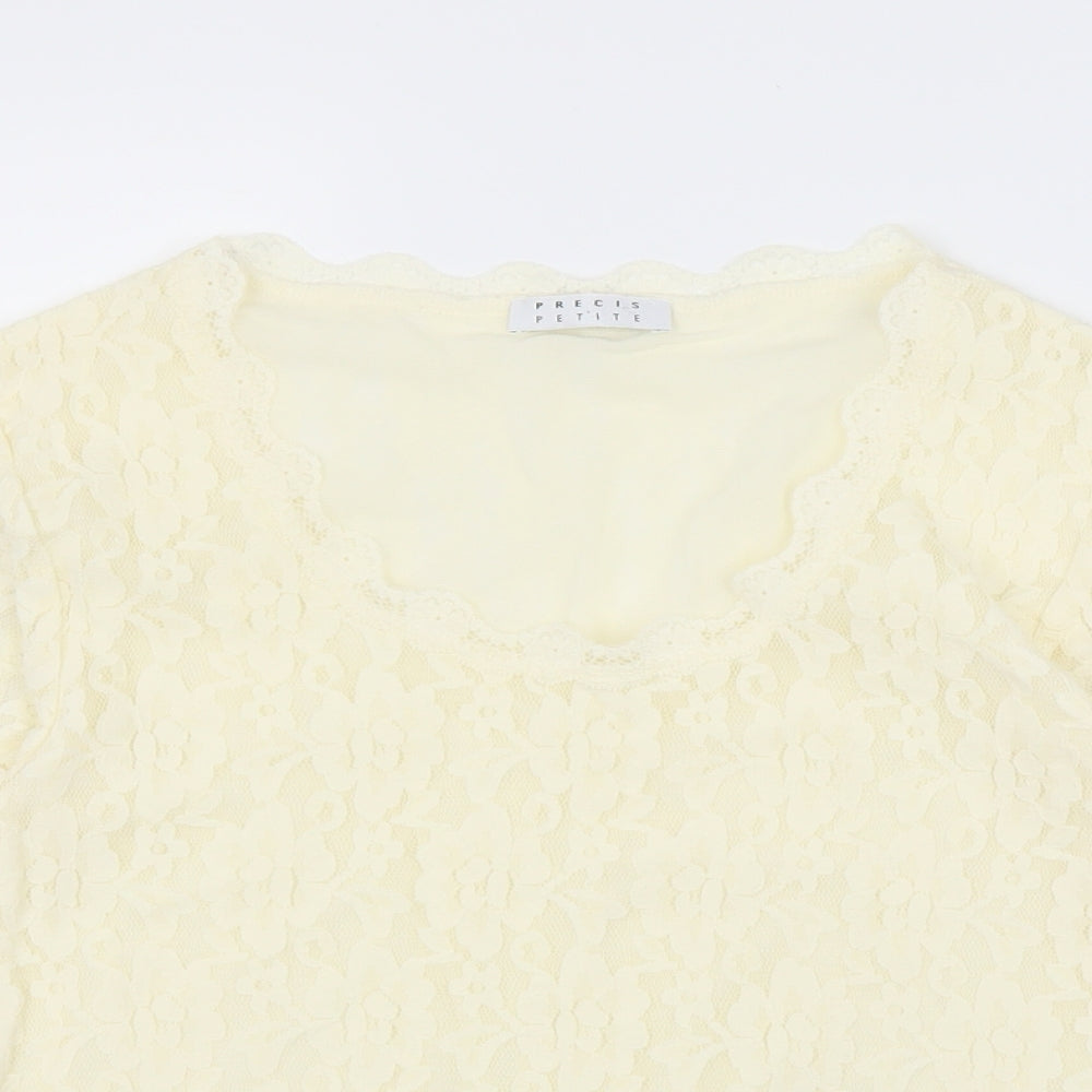 Womens UK Size M Precis Ivory Basic Blouse