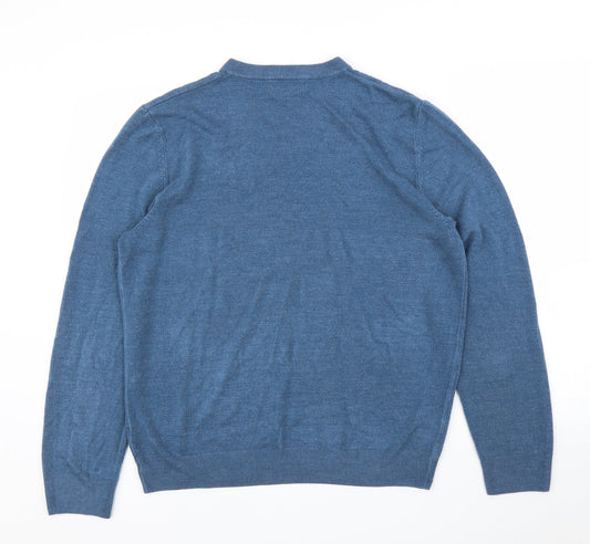 M&S Mens Blue   Pullover Jumper Size XL
