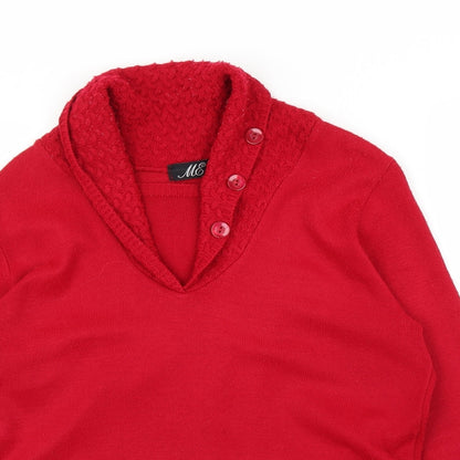 Womens UK Size M ME Red Pullover Jumper