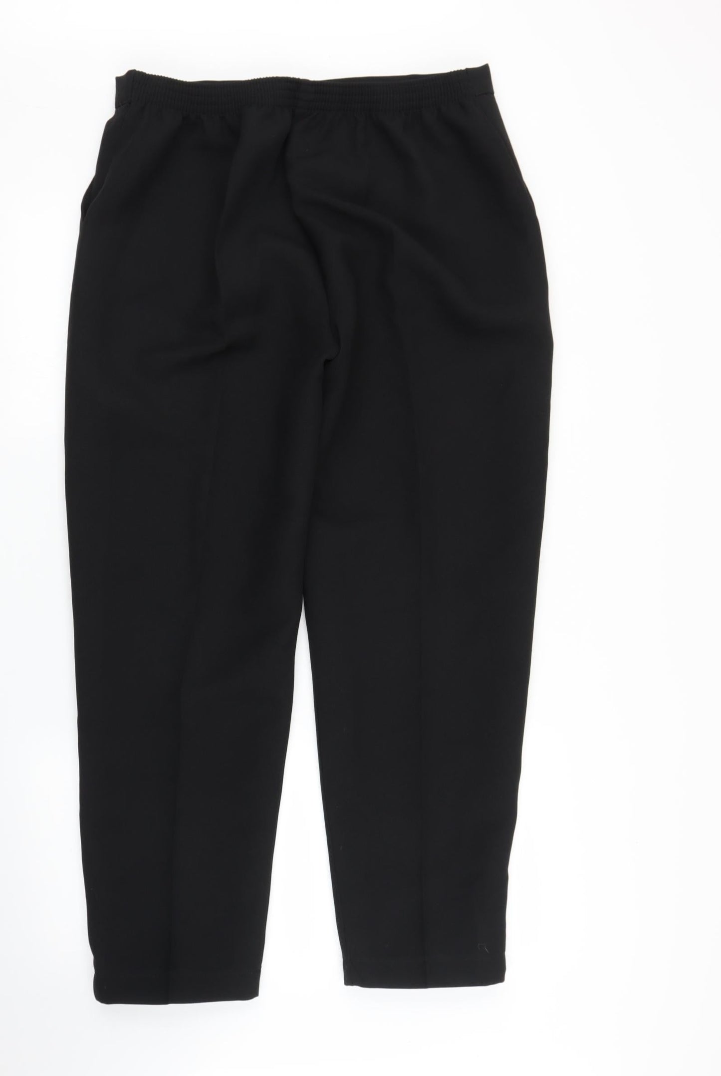 Womens UK Size 20 Preworn Regular Fit Capri Black Trousers