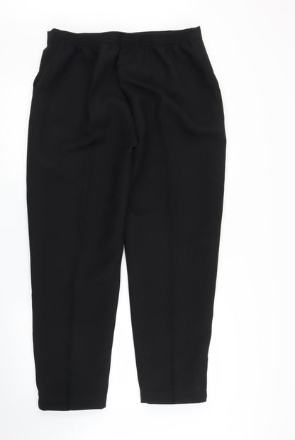 Womens UK Size 20 Preworn Regular Fit Capri Black Trousers