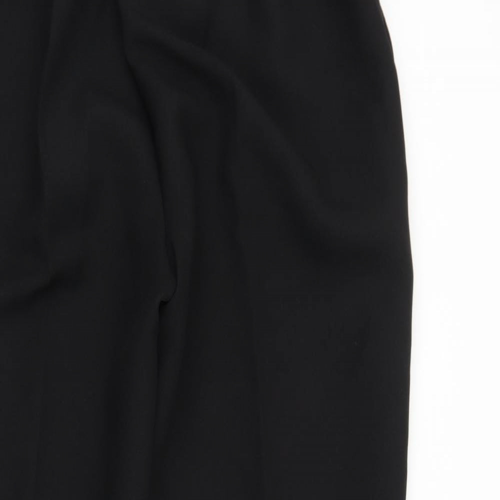 Womens UK Size 20 Preworn Regular Fit Capri Black Trousers