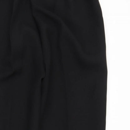 Womens UK Size 20 Preworn Regular Fit Capri Black Trousers