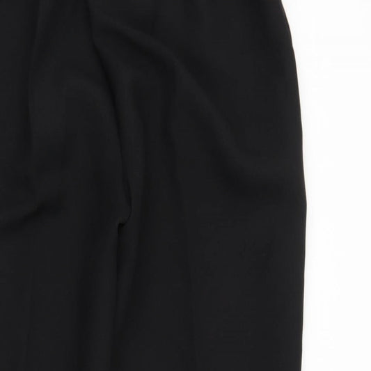 Womens UK Size 20 Preworn Regular Fit Capri Black Trousers