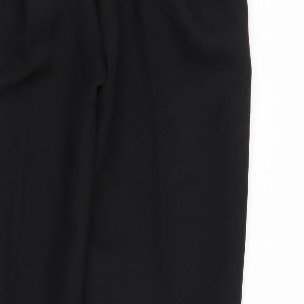 Womens UK Size 20 Preworn Regular Fit Capri Black Trousers