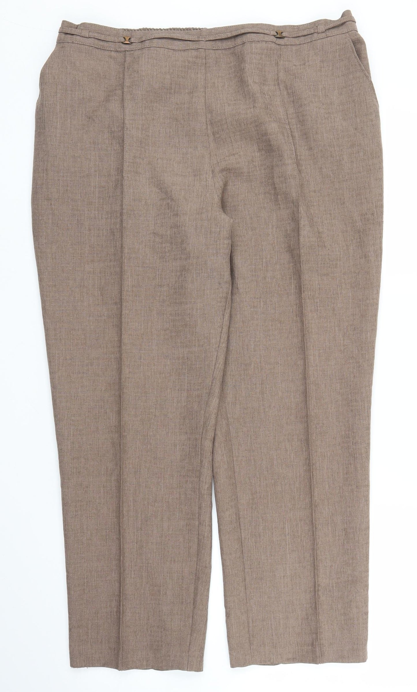 Womens UK Size 34 in Preworn Regular Fit  Brown Trousers