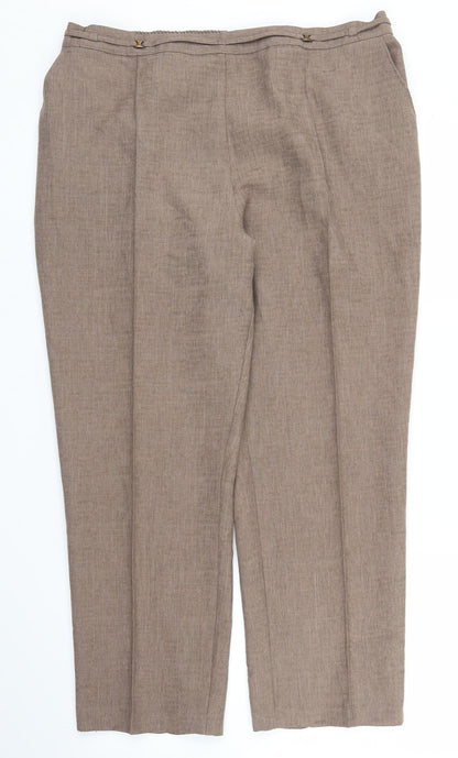 Womens UK Size 34 in Preworn Regular Fit  Brown Trousers