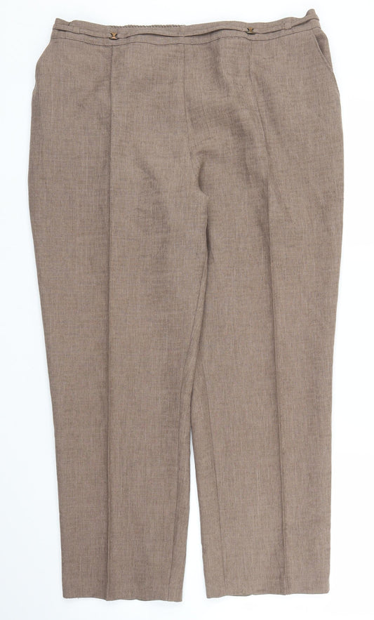 Womens UK Size 34 in Preworn Regular Fit  Brown Trousers
