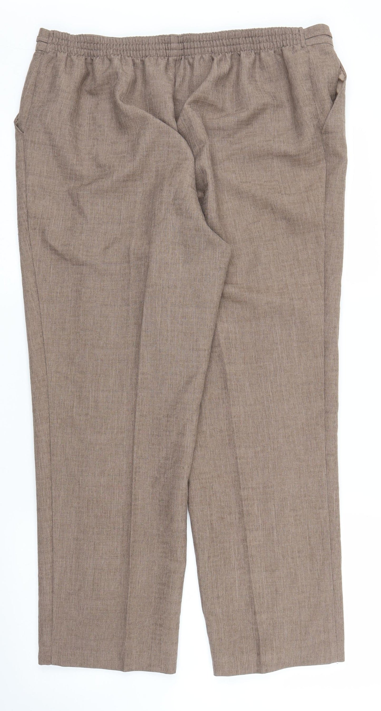 Womens UK Size 34 in Preworn Regular Fit  Brown Trousers