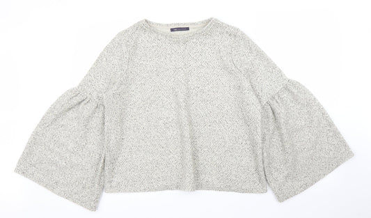 Womens UK Size 14 M&S Beige Pullover Jumper