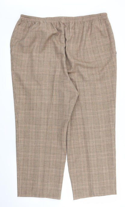 Womens UK Size XL Preworn Regular Fit Capri Beige Trousers