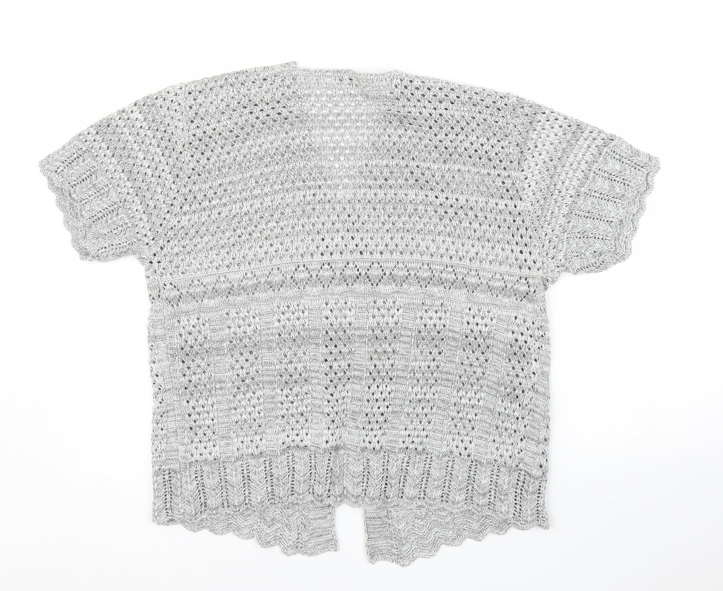 Womens UK Size XL Pure and Natural Grey Cardigan Jumper