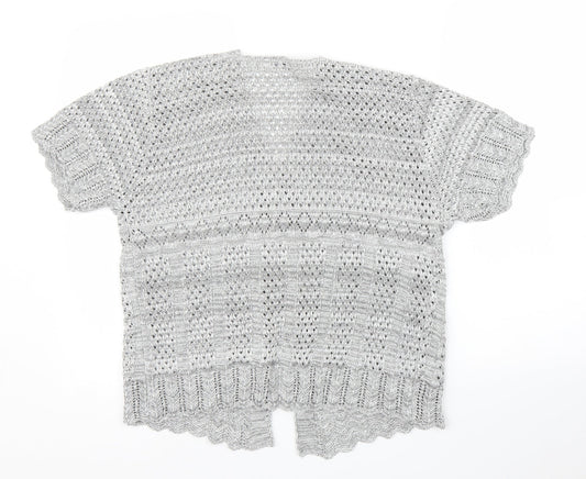 Womens UK Size XL Pure and Natural Grey Cardigan Jumper