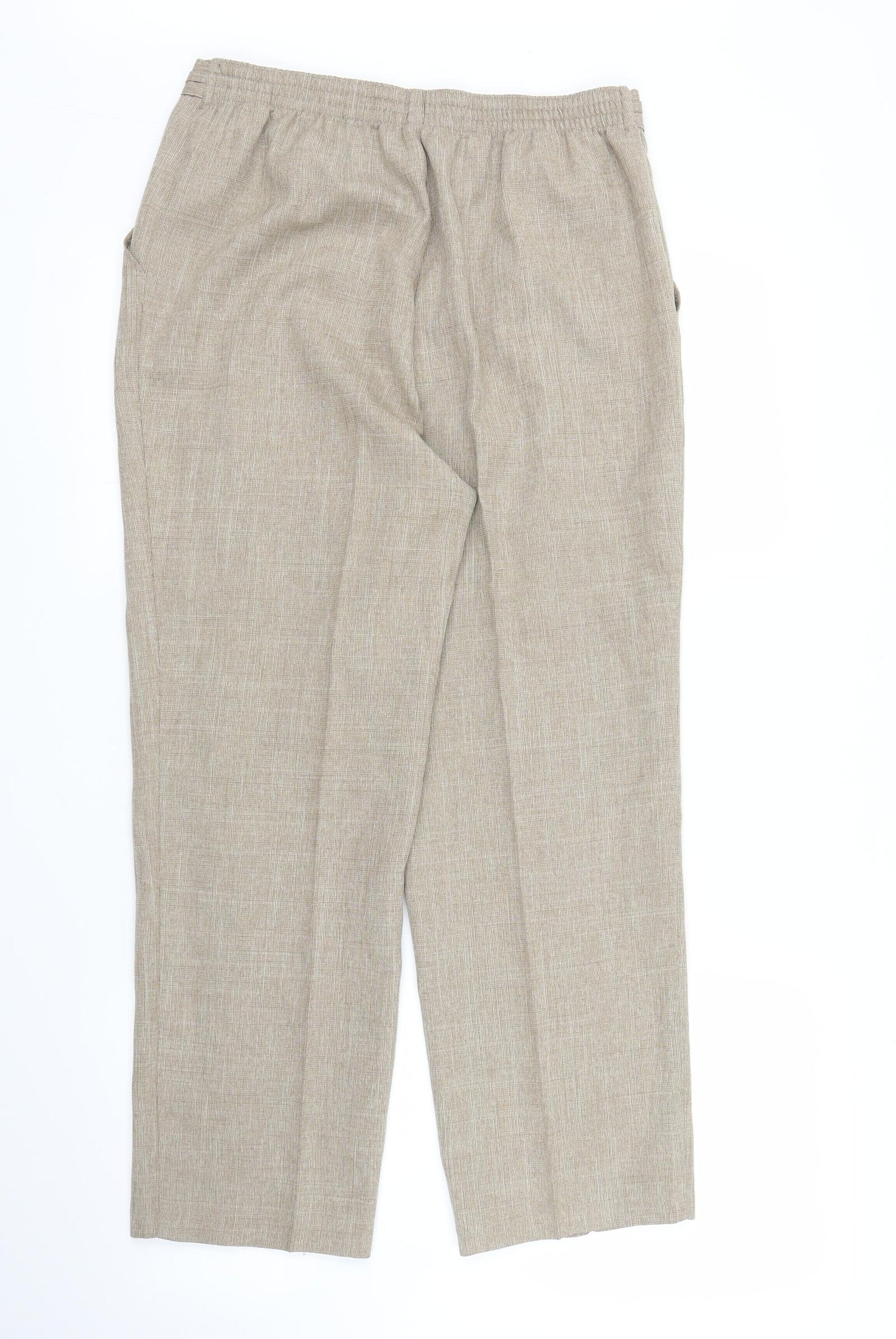 Womens UK Size M Preworn Regular Fit  Beige Trousers