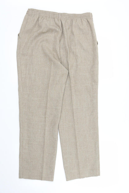 Womens UK Size M Preworn Regular Fit  Beige Trousers
