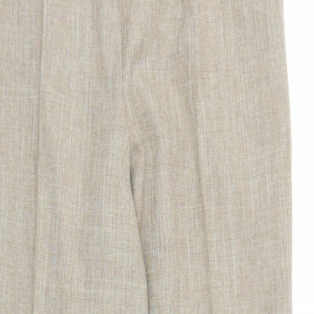Womens UK Size M Preworn Regular Fit  Beige Trousers
