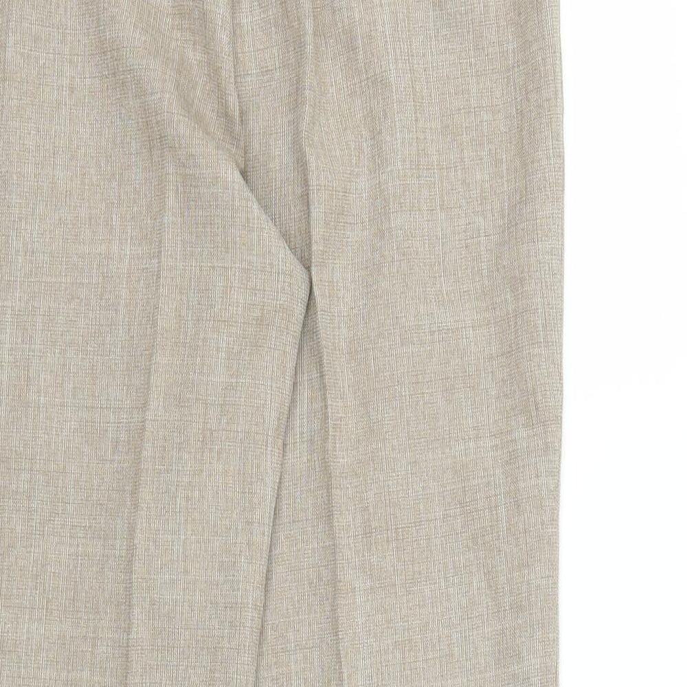 Womens UK Size M Preworn Regular Fit  Beige Trousers
