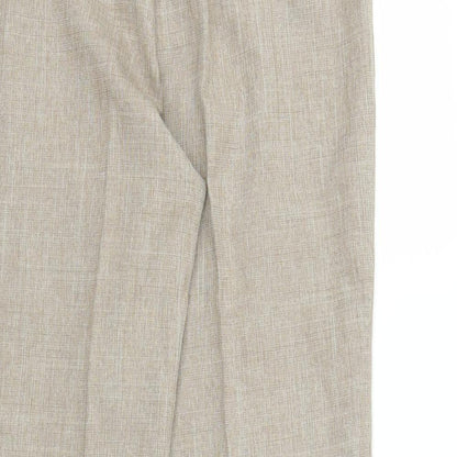 Womens UK Size M Preworn Regular Fit  Beige Trousers