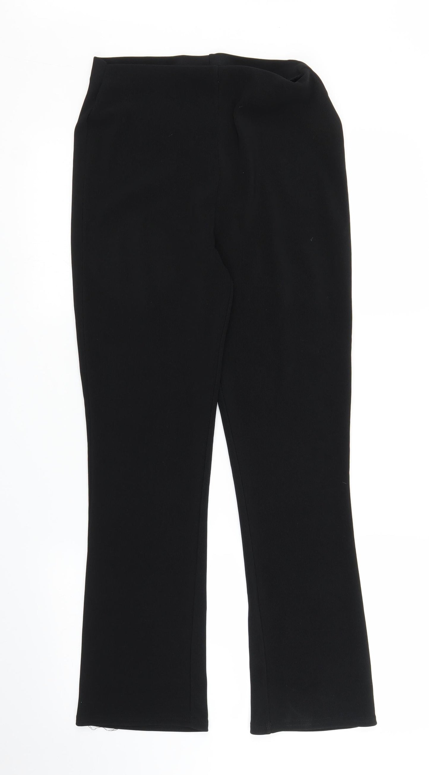 Womens UK Size 10 Preworn Regular Fit  Black Trousers
