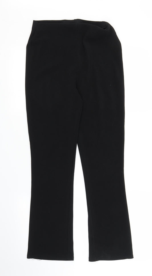 Womens UK Size 10 Preworn Regular Fit  Black Trousers