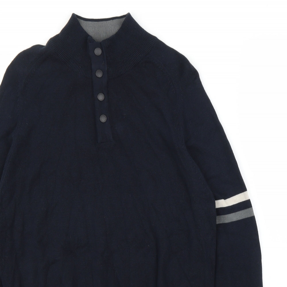 Blue Harbour Mens Blue   Pullover Jumper Size S