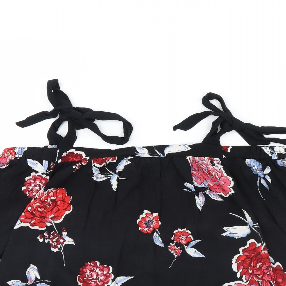 Womens UK Size 10 Dorothy Perkins Black Basic Blouse
