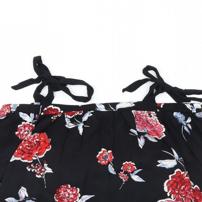 Womens UK Size 10 Dorothy Perkins Black Basic Blouse