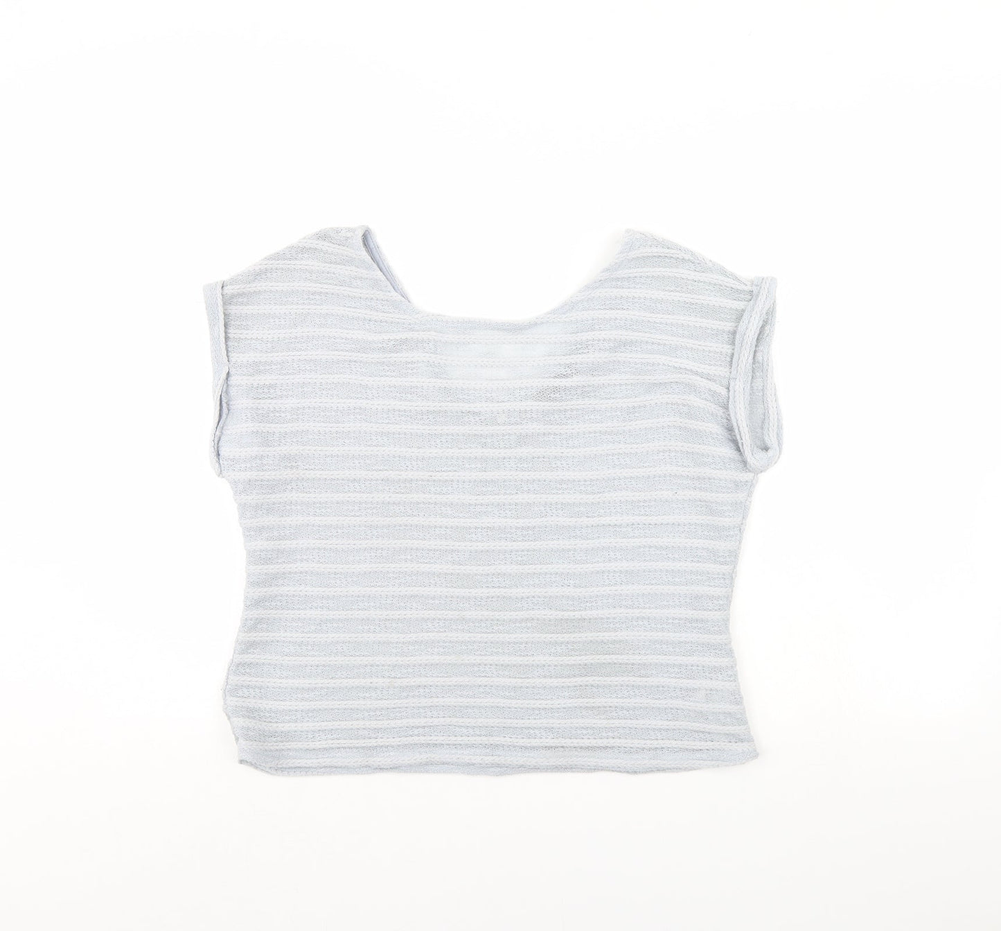 Womens UK Size 12 New Look Grey Cropped Blouse