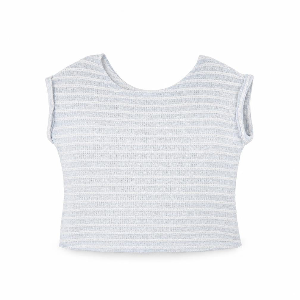Womens UK Size 12 New Look Grey Cropped Blouse